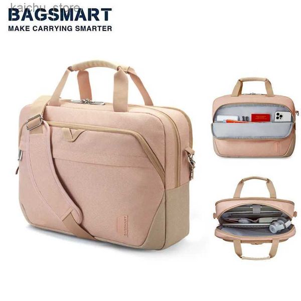 Andere Computerzubehör Bagsmart Laptop -Tasche für Frauen mit abschließbarem Laptop Aktentasche 15,6 Zoll Computerbeutel Laptop Messenger -Tasche für Reisegeschäft Y240418