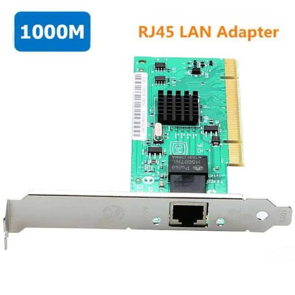 Cards Intel 82540 10/10/1000Mbps Gigabit PCI Adaptador de rede Adaptador de disco RJ45 Porta 1G PCI LAN Card Ethernet para PC com dissipador de calor