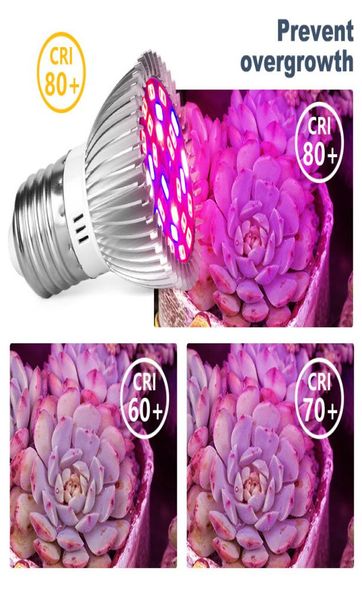 Lâmpadas de Phyto Spectrum completo E27 LED LUZ LUZ LUDER E14 LED PLANTAS 18W 28W