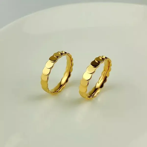 Cluster Rings Smile Real 18k Gold Dragon Ring Au750 Неподошная пара подарочный бутик на День святого Валентина R0023
