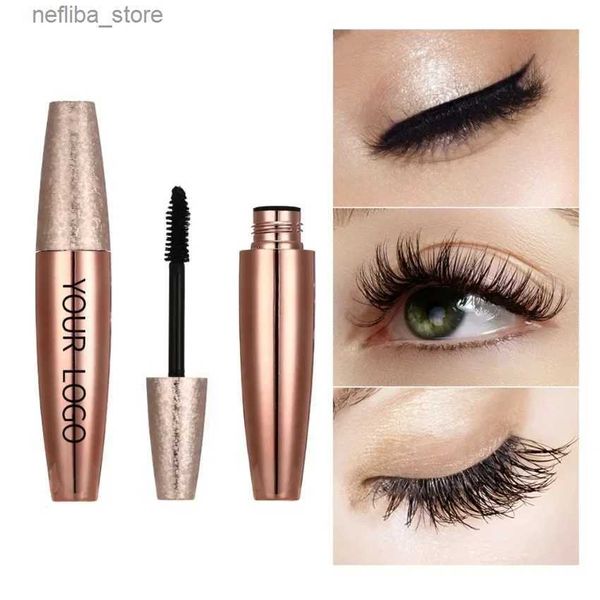 Mascara marchio privato tubo oro tubo mascara a lungo duratura indurimento impermeabile allungamento rapido secco naturale eye beauty beauty bulk trucco personalizzato L410