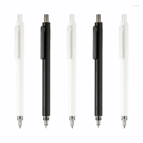 Gel pen einfache schwarze weiße Pole 0,5 mm Drücken Sie Mi Kacogreen -Tintenstallpunkt für SchulOffice
