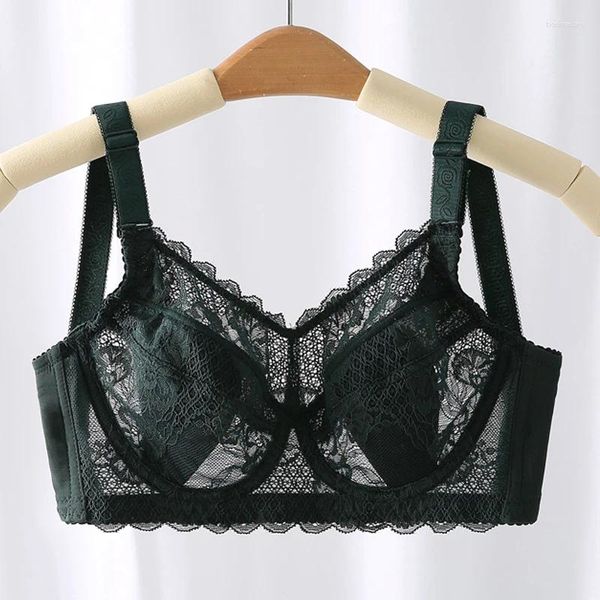 Bras Frauen große Größe Vollbedeckung floraler gestopfter ultra-dünner Bra Dessous 34 36 38 40 42 44 46 48 B C D E F G H.