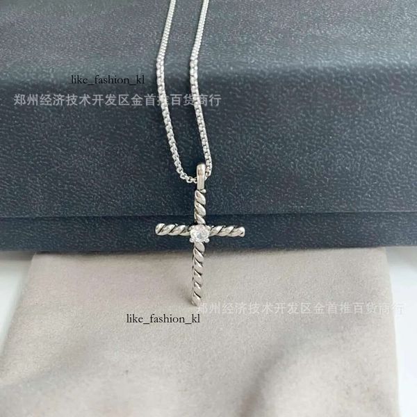Designer David Yumans Yurma Jewelry Bracelet XX Cruz Cross Diamond Pingente Clavicle Fashion Colar de alta qualidade Venda rápida 724