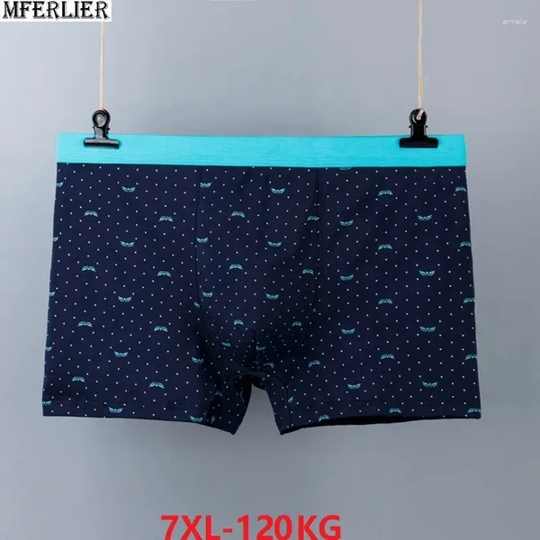 Подставки для мужчин Big Sales Dot Boxer Cotton Plus Size 7xl Man мягкий дышащий удобное лоскутное нижнее белье свободное 120 кг 56 54