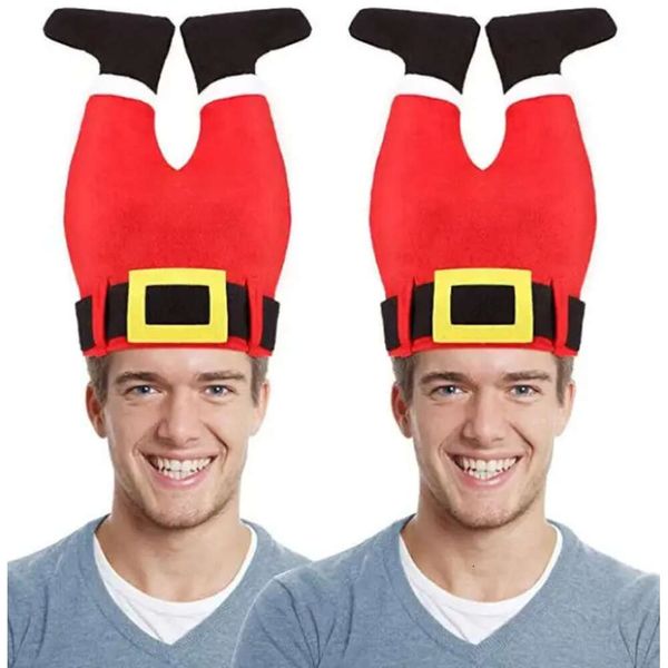 Оптовая смешная новинка Санта -Пансы Сумасшедшие Фетроумия Рождественская шляпа для рождественских аксессуаров вечеринка