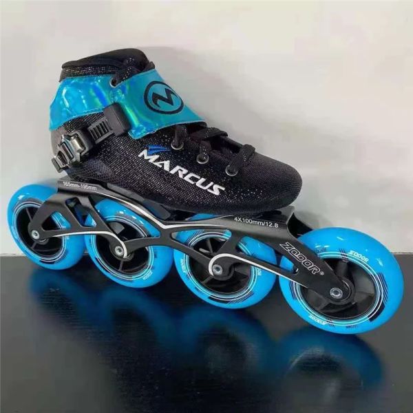 Botas Zodor Marcus Speed Speed Skates Sapatos para iniciantes Practice Patines de patinação esportiva diária que vale a pena comprar base de rodas 4x110mm
