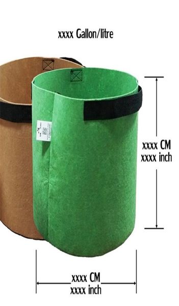 Serie Premium Plant Grow Borse Gallon Round Fabric vaso per piante per pianta Contenitore radice Proti di fiori Mancio di peso Capacità di peso 191 3122598