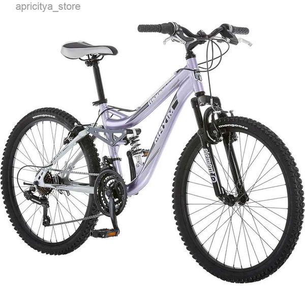 Bisiklet lavanta dağ bisikleti bycy alüminyum çerçeve mtb 24 inç tekerlekler bisiklet katlanır 21 vitesli aktarma organları ucuz bisiklet yol bisiklet l48