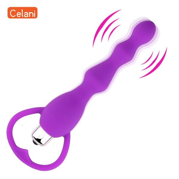 Perle anali di massaggiatore vibrante perline anali per le perle del vibratore plug sexy giocattolo sexy per uomini silicone anales trainer giocattoli divertenti per principianti