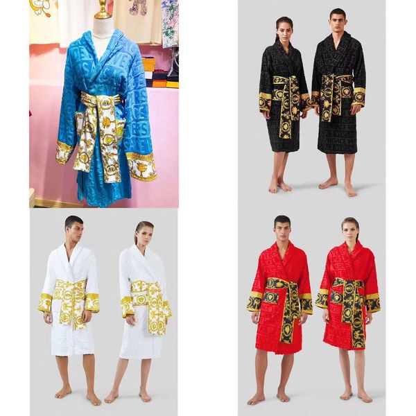 Men e mulheres clássicas de banheira de algodão e feminino Brand Kimono Warm Bath Robes Home Wear UNISSISEX Bathrobes 770647892 Br S