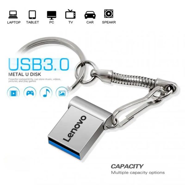 Muhafaza Lenovo USB Flash Drive 2TB 1TB 512G 256GB 128GB USB 3.0 Kalem Sürücüsü Yüksek Hızlı Metal Bellek Çubuğu U Disk Bilgisayar İPadi