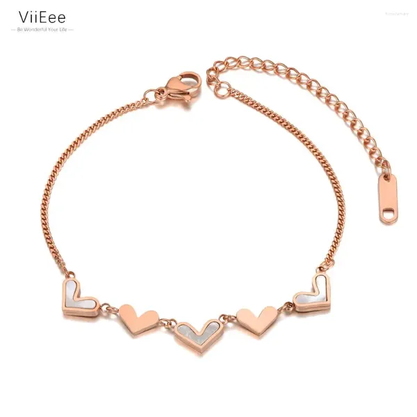 Braccialetti di fascino VIIEEE TRENDY AUSCITA IN ACCIAIO IN ACCIAIO DELLA SHECHIO BIANCO PER GIURNA GIURNA LINK GOLD LINK BRACELLA VB21045