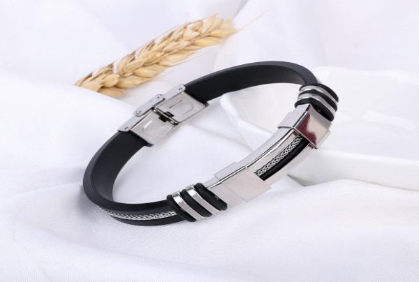 Bracciale europeo e americano Bracciale in acciaio nero in acciaio inossidabile Bracciale Fasall Fashion Charming Regalo per braccialetti maschio Bracciale W6936401