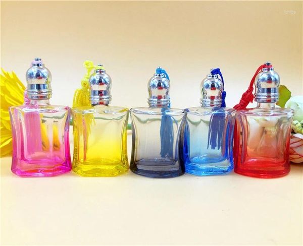 Garrafas de armazenamento 100pcs/lote 10ml Roll em garrafa de vidro Bolsa de perfume de rolos vazios Contêiner de frasco com borlas
