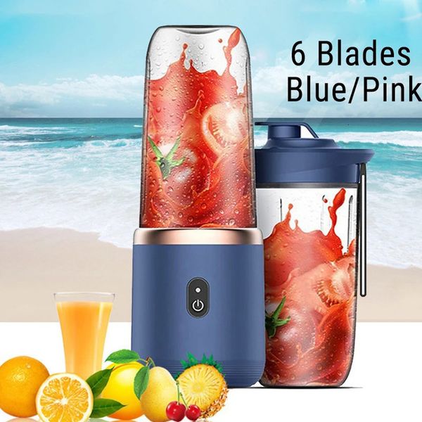 Meyve suyu fincanı Set Taşınabilir Elektrik Suyu USB Mikser Makinesi Otomatik Smoothie Blender Limon Turuncu Meyve Squeezer Kablosuz 240415