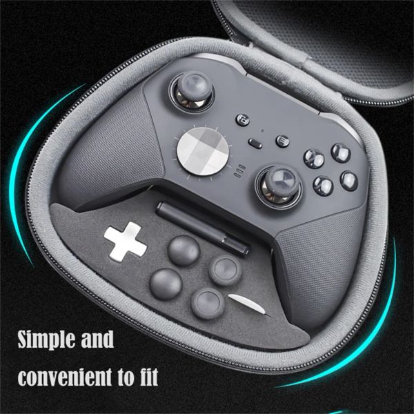 Fälle tragbarer Spielcontroller -Fallbeutel kompatibel für DN Xbox One X Elite 2 Controller Hartschalenspeicherbeutel mit Reißverschluss