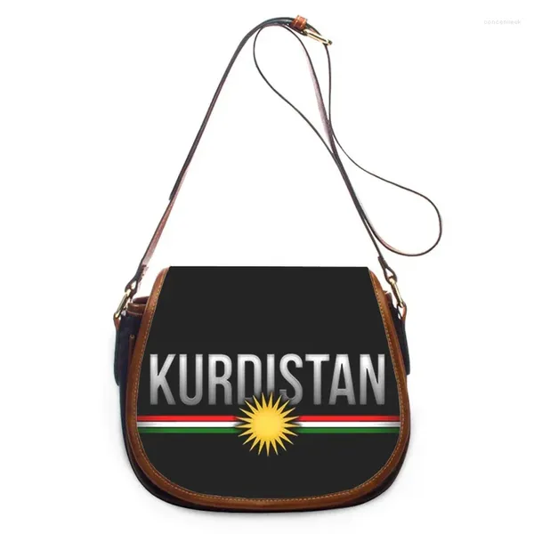 Drawschnell Kurdistan Flagge 3D Print Mody Women Crossbody Tasche Luxus Handtaschen Taschen Reißverschluss Schulter