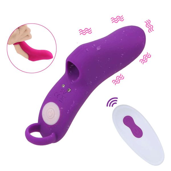 Clitoris estimulador g Massagem spot Controle remoto sem fio Vibrador de dedos Feminino Masturbador 9 Frequency Sexy Toys for Women