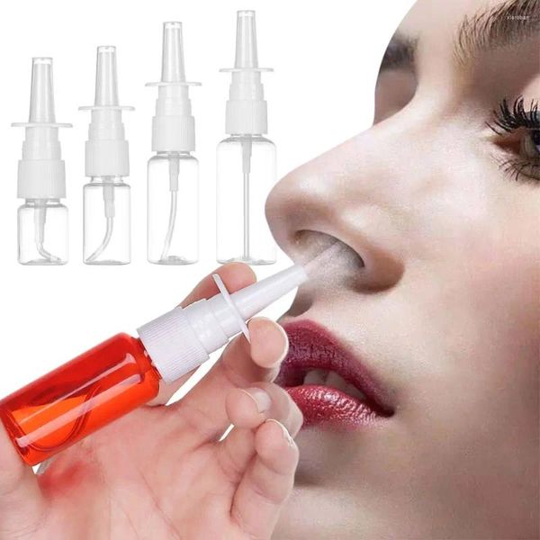 Garrafas de armazenamento 5/10/20/30/50ml Dispensador em casa Bomba plástica Diretor nariz vazio pulverizador nasal recarregável Spray Garrane