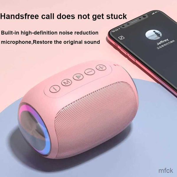 Altoparlanti portatili altoparlanti rosa Bluetooth potente potente altoparlante bluetooth portatile scatola audio esterna imbarcata impermeabile 10w bassing supporto tf scheda