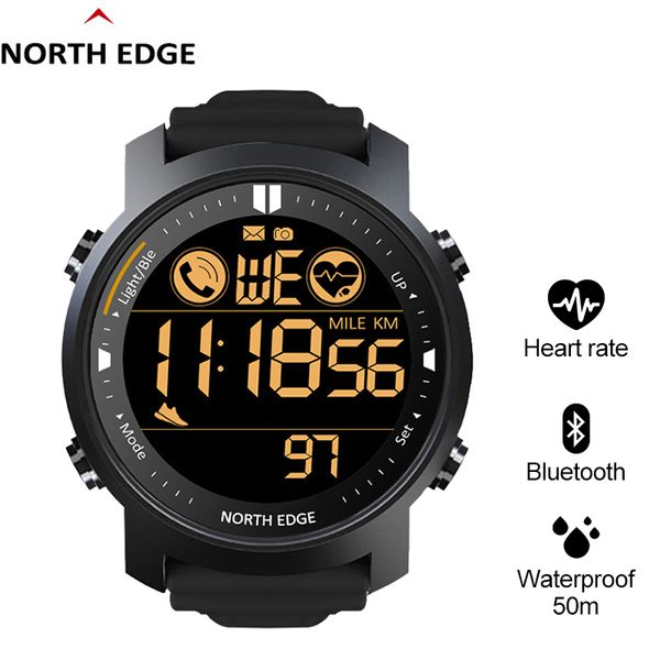 North Edge Laker Sports Digital Smart Watch com App Control Gerenciamento de saúde Lembrete de chamadas e recursos de tirar fotos