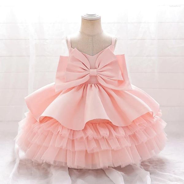 Девушка платья рождены младенца для девочек платье принцессы детские детские узел узел выпускной платье свадьбы дети 1 -й день рождения мяч