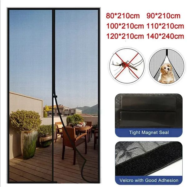 Tenda per porta magnetica Anti Mosquito Insect Net Summer Fly Schermo Nets Freepree per finestra invisibile Guopere a garza tende a valotte 240416