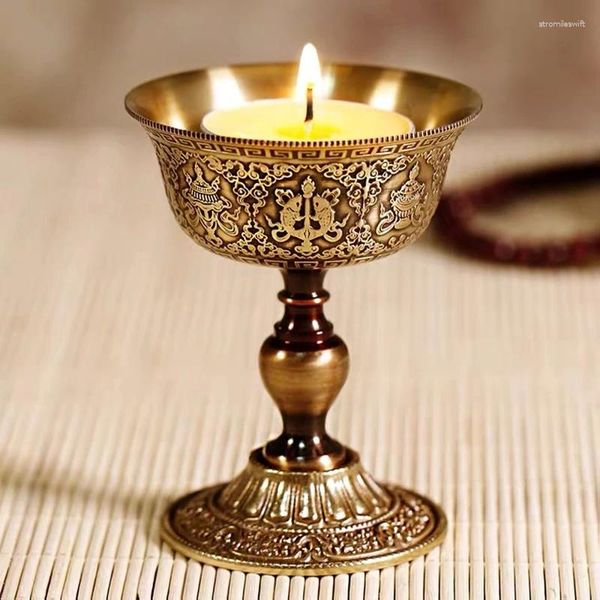Titulares de velas Coleção de copo de latão em relevo, decoração romântica de mesa de casas de castelas de castelas de castelas