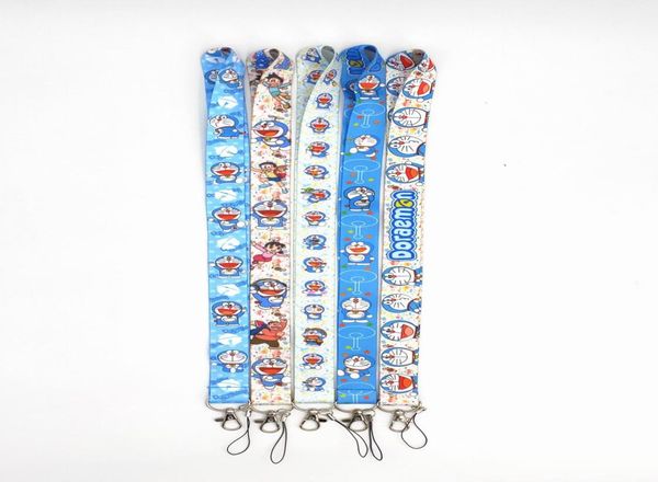 Werks 100 Stücke Doraemon Anime Lanyard Keychain Halsriemenschlüssel Kamera ID Telefon String Anhänger Badge Party Geschenkzubehör 4668390