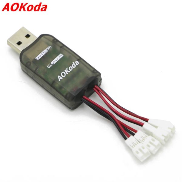 Chargers Aokoda CX405 4CH Micro USB Carregador de bateria para 1S LIPO LIHV Bateria de alta qualidade para helicóptero RC