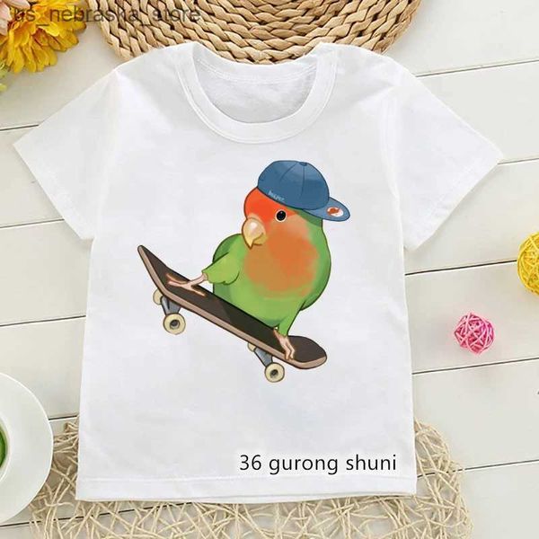 Футболки для мальчиков/девочек Fun Bird Love Scooter Graphic Childrens Fut Casual Boys/Girls Full Set Clate