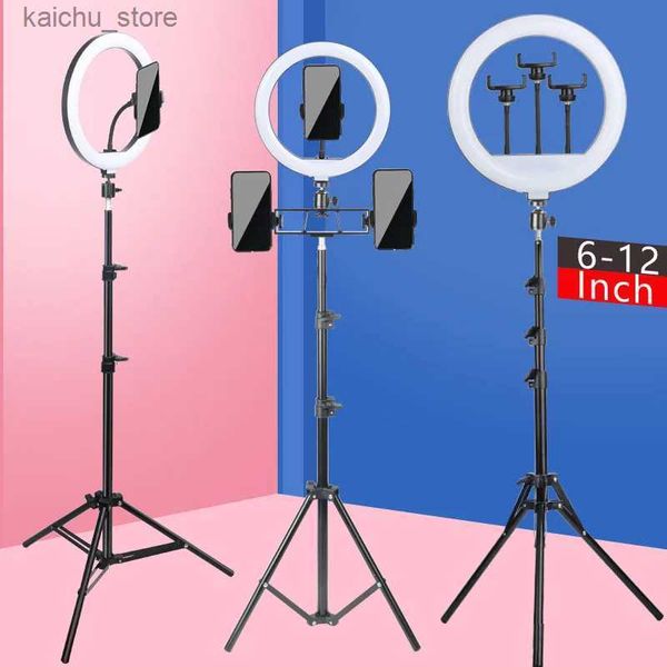 Kontinuierliche Beleuchtung 6-12 Zoll Selfie Ring Light Photography LED Ring 14 Zoll Stativringlicht für Live-Video-Streaming Y240418