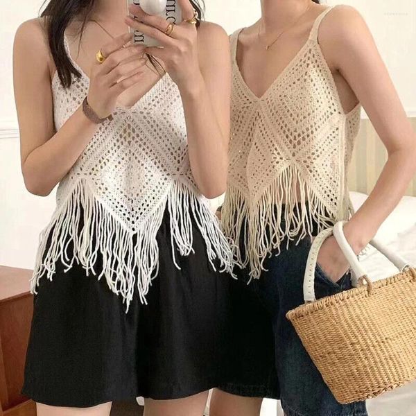 Camisoles Tanks Cotton Crochet Camisole вязаное бохо