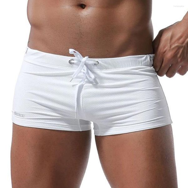 Calça de banho masculina de moda de banho masculina calças de banho esbelta boxer de boxer casual Casual String Short Shorts de natação curta