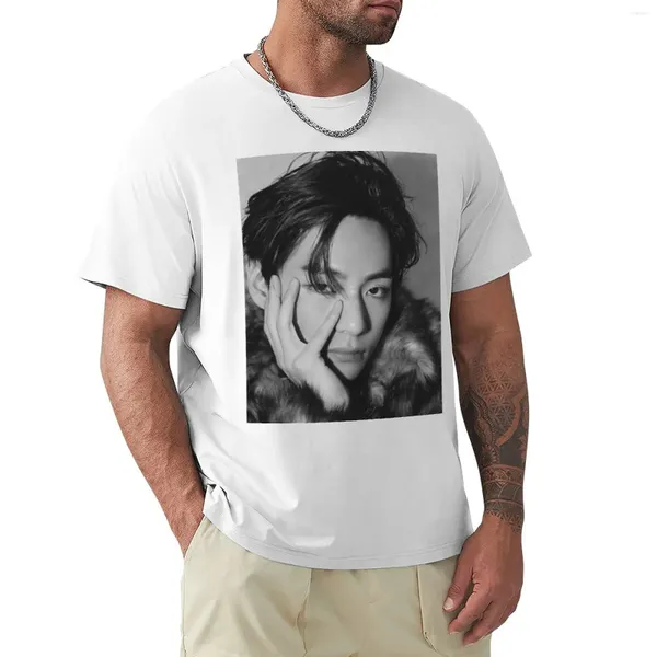 Camisetas masculinas Taehyung Camisetas Man Clothing Mens Mens grande e alto