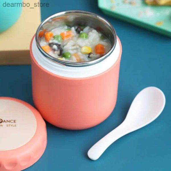 Bento scatole alimentari baratto termico zuppa isolata coppa aspirapolvere barattolo termico in acciaio inossidabile per pranzo in acciaio thermos contenitori bento pranzo box per bambini l49