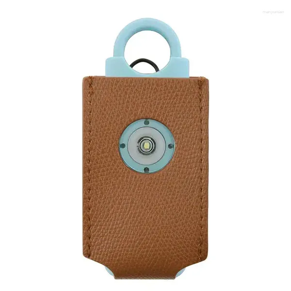 Bolsas de armazenamento Protetor de alarme de segurança pessoal PU CAYCHAIN BROWN CANTELE