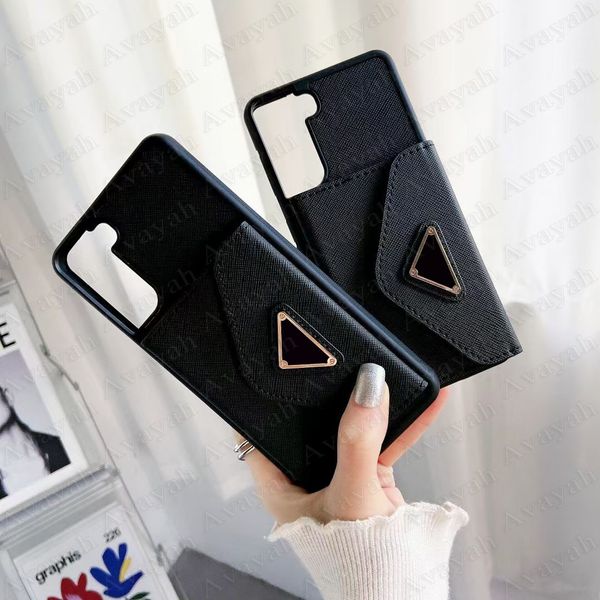 Casos de telefone de grife para Smasung S24 S23 S22 S21 S20 Ultra Z Flip 5 4 3 Flip5 Flip4 Flip3 Fold 4 Fold3 Card de bolso de bolso Caso de celular Capa Galaxy Note 20 10 Pro