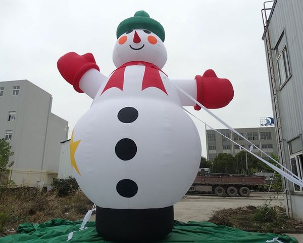 Alta qualidade personalizada 4/6/8/10m de altura gigante inflável Balão de chão de neve de natal para publicidade ao ar livre001