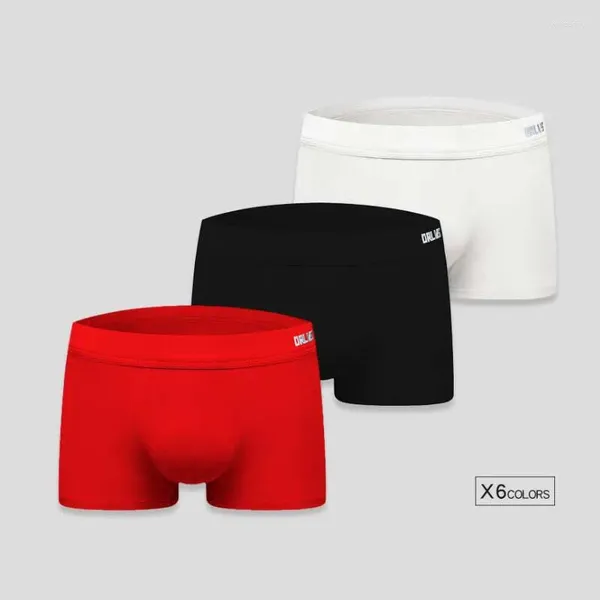 Underpants Man Solid Color Cottle Cotton Shorts Shorts Cinta Gamma Cintura sexy Hip Waist