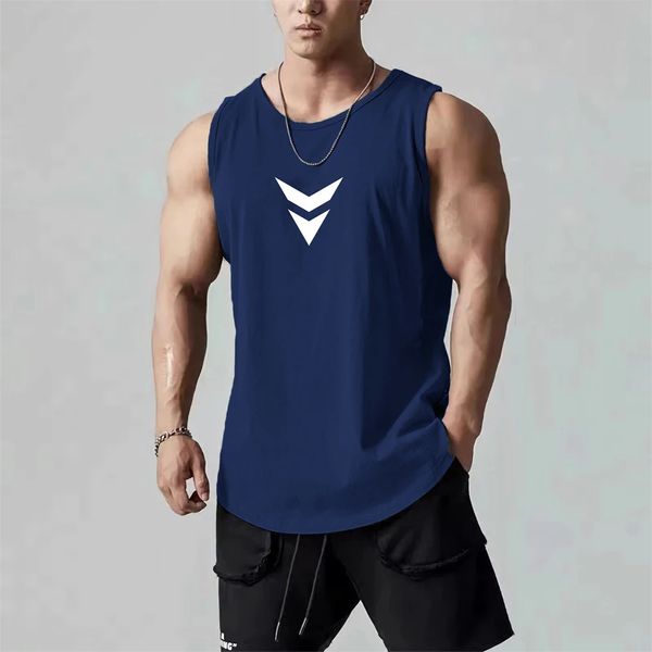 Summer Men Gym Tanktops Outdoor Workout Jogging Sportswear ärmellose T -Shirt Basketball Quickdrying Fitness Weste Kleidung 240416