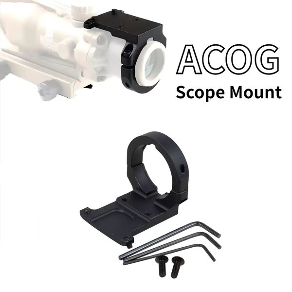 Acessórios de caça RMR Red Dot Mount Base Adaptador para ACOG 4x32 3,5x 5x Escopo de fibra verde vermelha