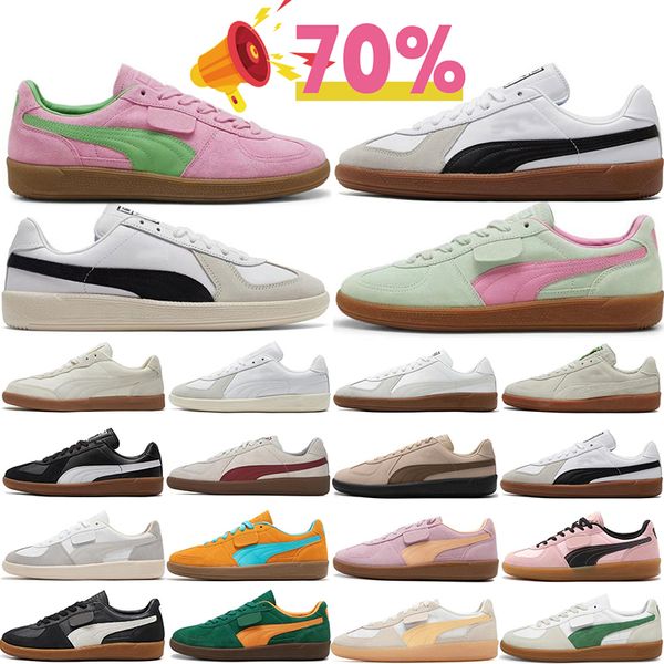 Pumaa Palermo OG Casual Shoes Homens Mulheres Liga Designer de Couro Branco Preto Cinzento Vermelho Rosa Verde Verde Blue Esportes Plataforma Momente Tênis de Mulheres Tênis