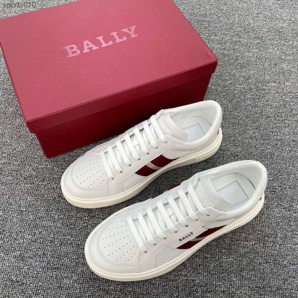 Ballys 2023 Novos sapatos esportivos casuais masculinos primavera/verão respirável perfurado belos sapatos masculinos anti odor