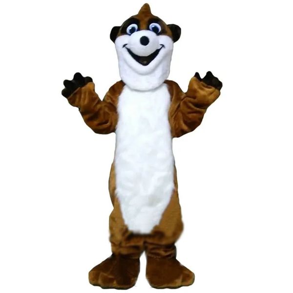 2024 Erwachsene Größe Waschbär Maskottchen Kostüm Cartoon Charakter Outfits Anzug Pelzei Anzüge Halloween Carnival Geburtstagsfeier Kleid