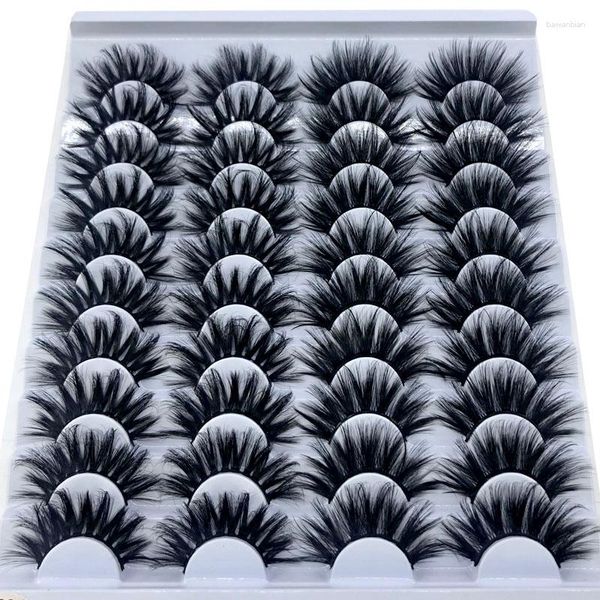 Falsos cílios 20 pares 15-20mm Natural 3D Fake Lashes Kit de maquiagem Extensão MAQUIAGEM EYE /US US