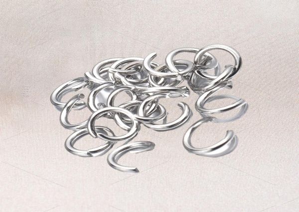 Anelli di salto aperti in acciaio inossidabile in acciaio inossidabile d'argento da 1000pcslot 4568 mm Connettori di anelli split per reperti di ewelry fai -da -te che producono7683561