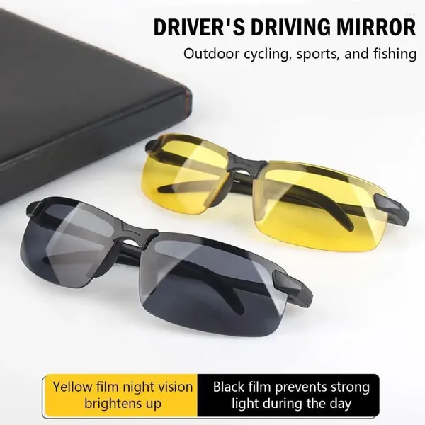 Occhiali per la visione notturna per occhiali all'aperto uomini occhiali da sole Anti GLARE UV Fishing Sport Goggles Driver Women Day e