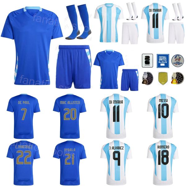 2024 2025 Nationalmannschaft Fußball Argentina 20 Alexis Mac Allister Jersey Copa America 8 Enzo Fernandez 16 Giovani lo Celso 11 Angel di Maria Fußball -Hemd Kits Herren Kid